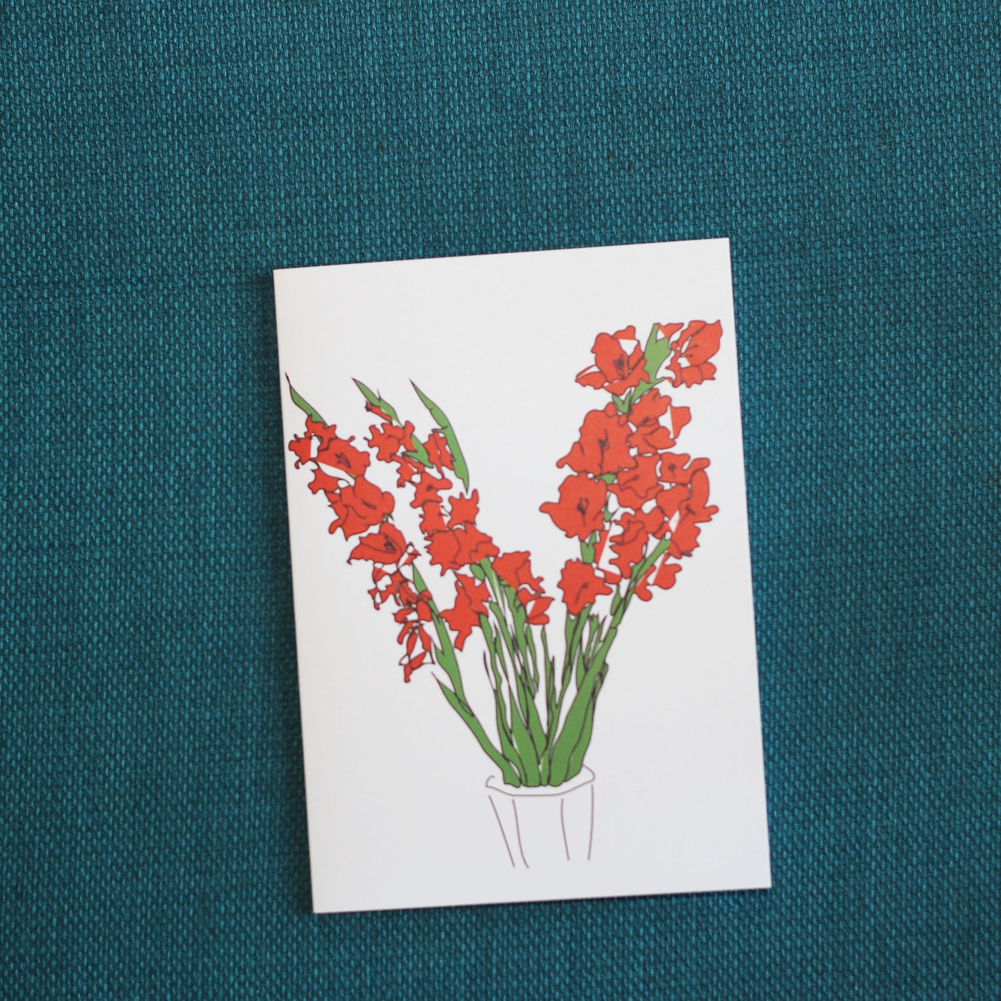 Greeting Card - Red Gladiolus
