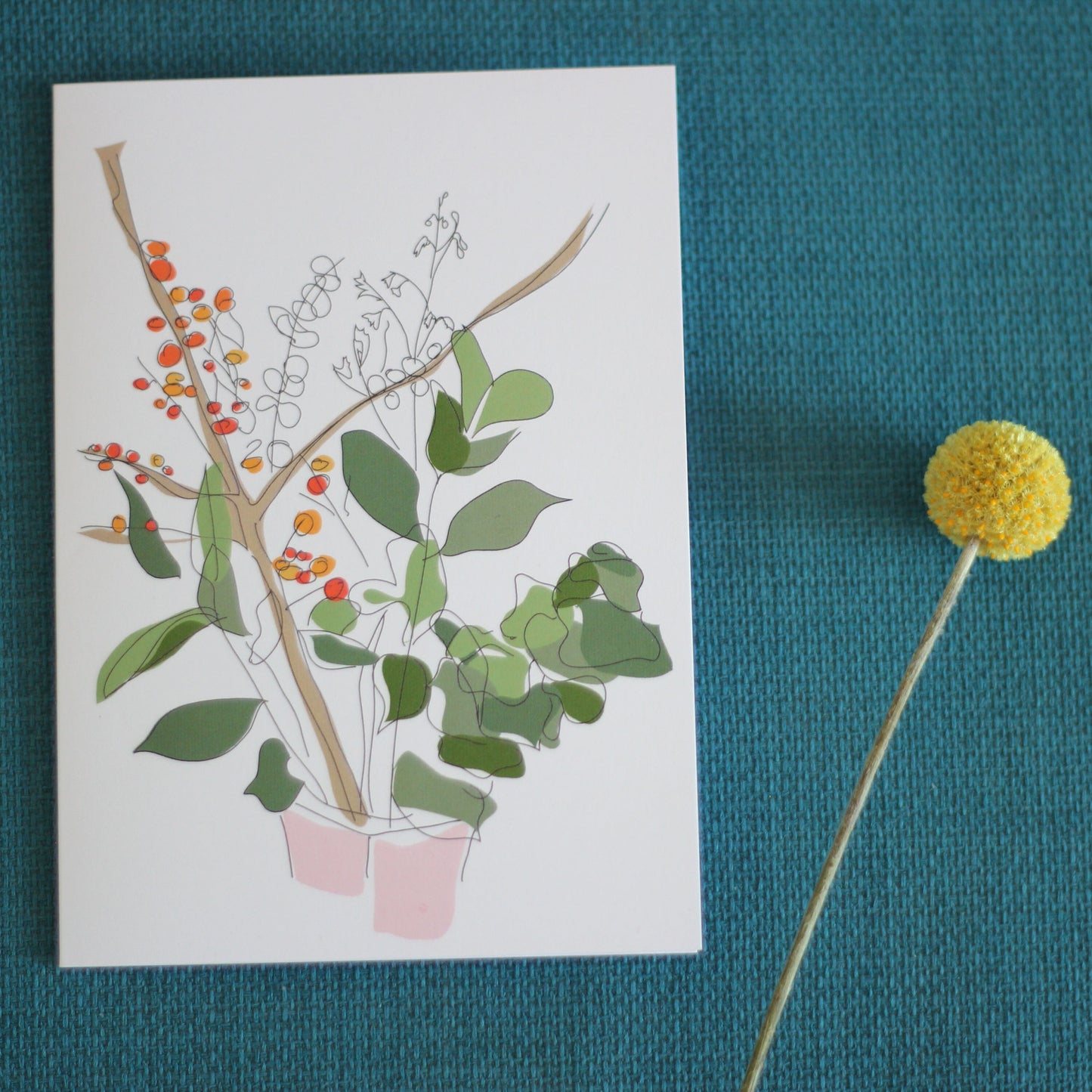 Greeting card - Bouquet - Happy Birthday - Blank inside - FREE UK Delivery