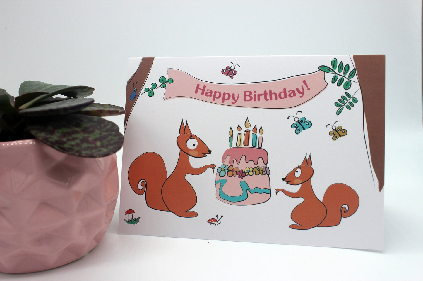 Forest Friends Birthday Card - Blank Inside - FREE UK delivery