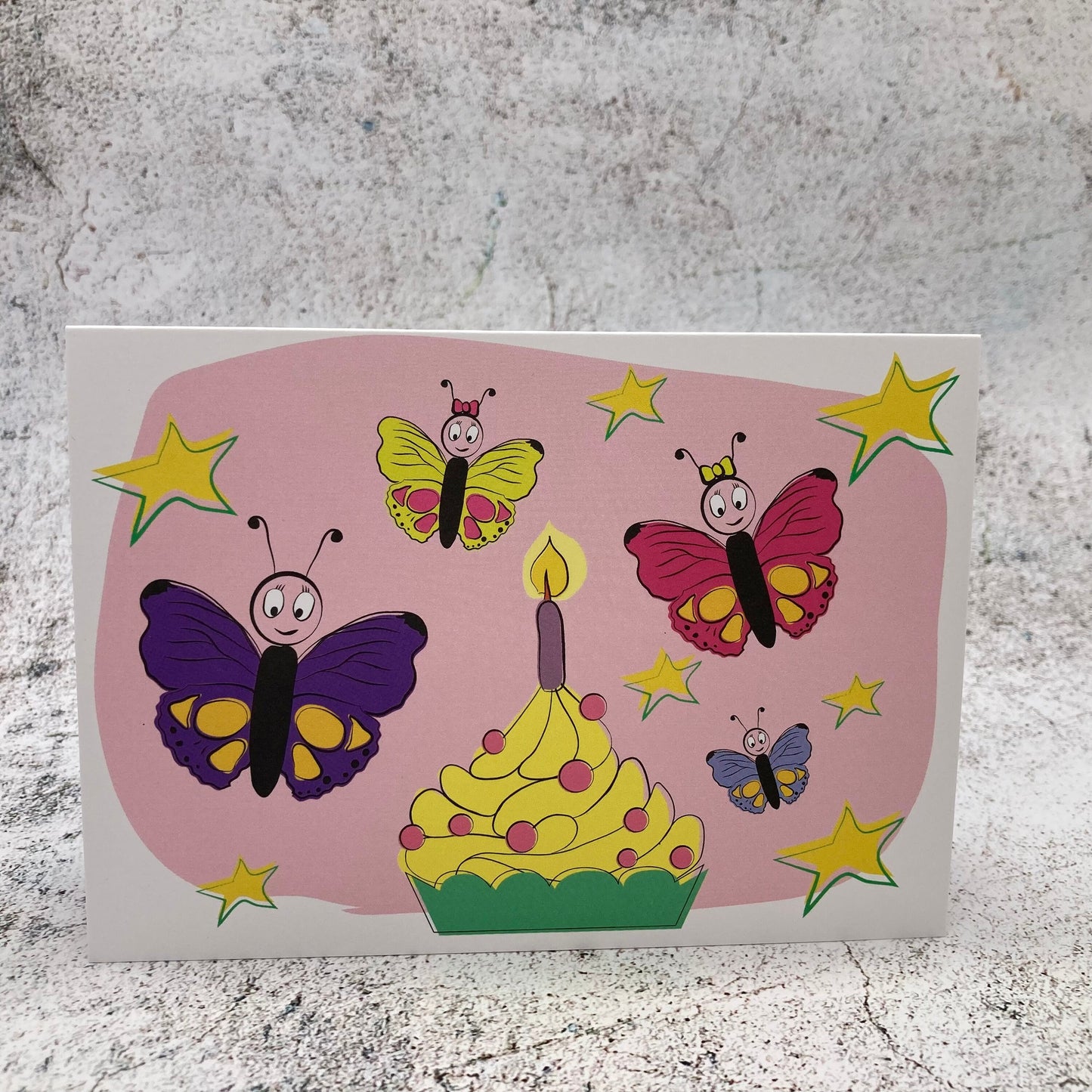 Butterfly 1st birthday card - Blank inside - FREE UK delivery