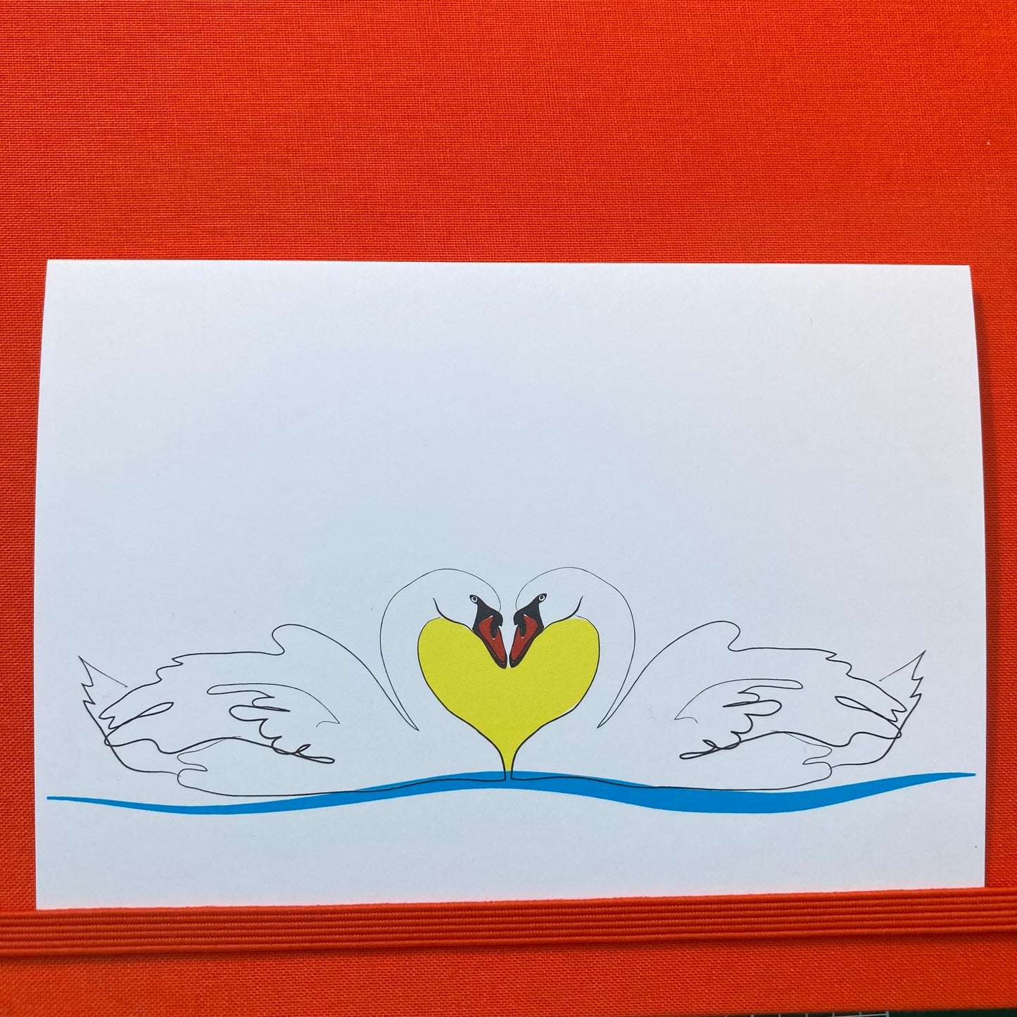 Greeting Card - Blank Inside - Love Swans - FREE UK Delivery