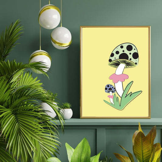 Wall art - A4/A3 giclée print - Mushrooms