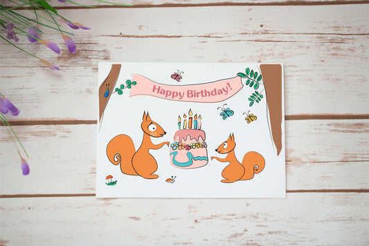 Forest Friends Birthday Card
