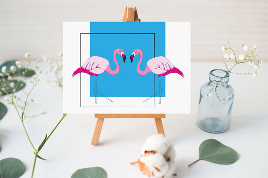 Flamingos - Greeting Card