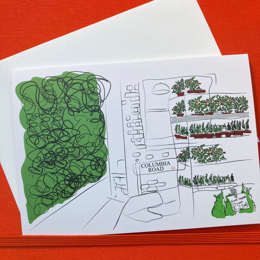 Greeting card - Columbia Road Flower Market (London)