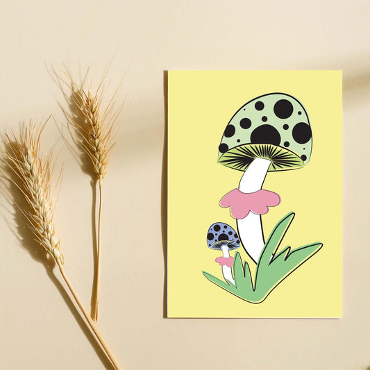 Greeting Card - Mushrooms