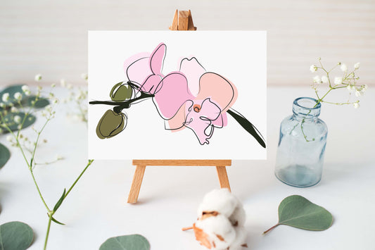Floral Greeting Card - Orchid