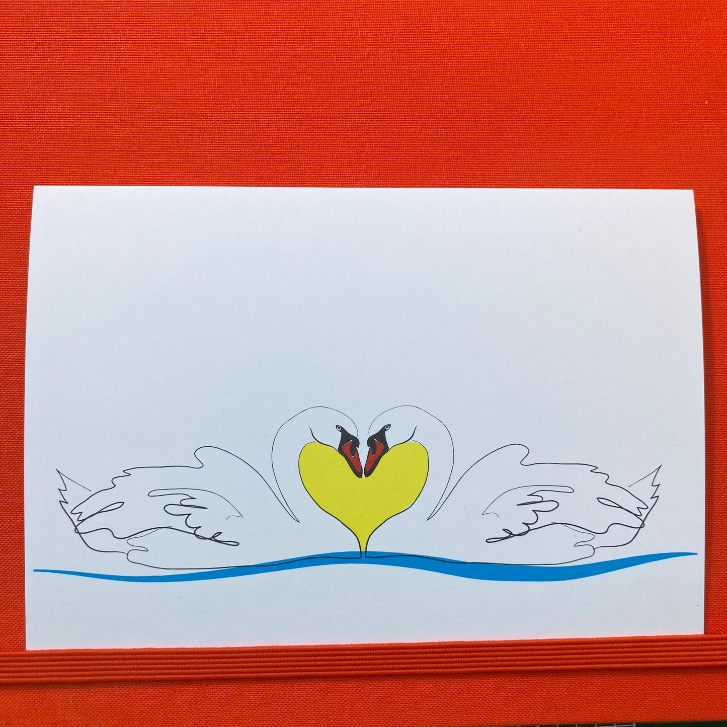 Greeting Card - Blank Inside - Love Swans