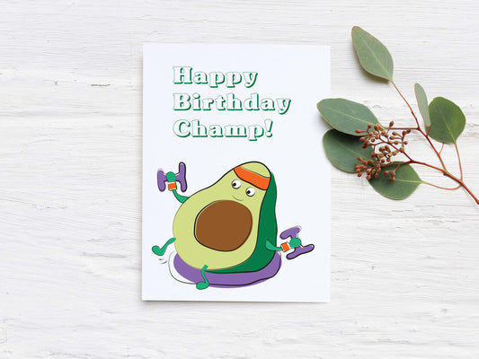 Happy Birthday Champ! greeting card