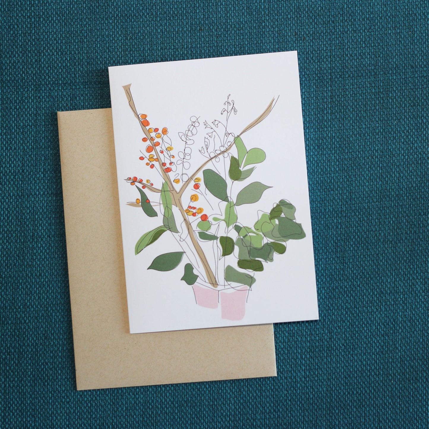 Greeting card - Bouquet - Happy Birthday - Blank inside - FREE UK Delivery